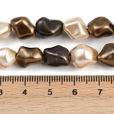 Electroplated Shell Pearl Beads Strands BSHE-H113-05G-1