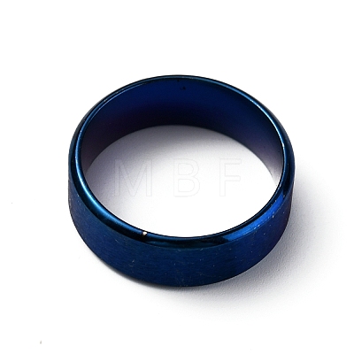 201 Stainless Steel Wide Band Finger Rings for Women Men RJEW-WH0009-13F-BU-1