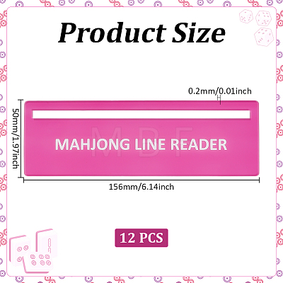 Plastic Mahjong Rules Reader AJEW-WH0796-53C-1