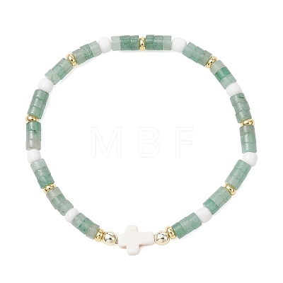 Natural Gemstone Beaded Stretch Bracelets BJEW-JB13396-1