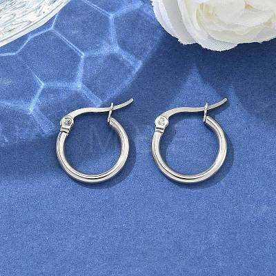 Tarnish Resistant 304 Stainless Steel Hoop Earrings X-EJEW-F105-12P-1