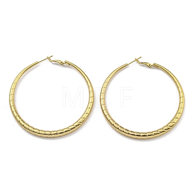 202 Stainless Steel Huggie Hoop Earrings with 304 Stainless Steel Pins for Women EJEW-M253-01B-G-1