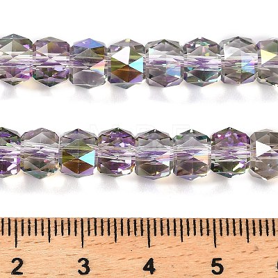 Transparent Electroplate Glass Beads Strands EGLA-K071-02A-1