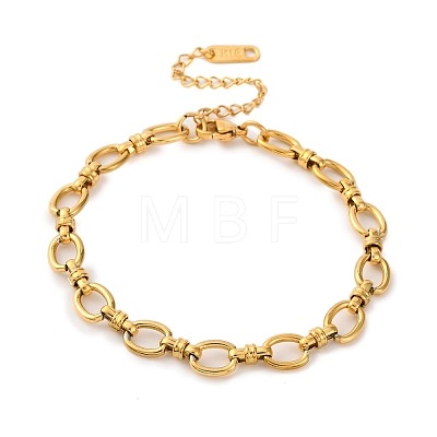 Ion Plating(IP) 304 Stainless Steel Mesh Chain Bracelet for Women X-BJEW-S003-02G-1