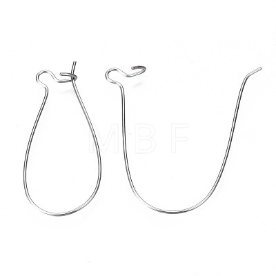 304 Stainless Steel Hoop Earring Findings STAS-S117-008F-01-1