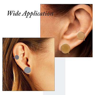 20Pcs 10 Styles 304 Stainless Steel Cuff Earrings EJEW-HS0001-35-1