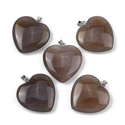 Natural Grey Agate Pendants GG-K002-12A-21-1