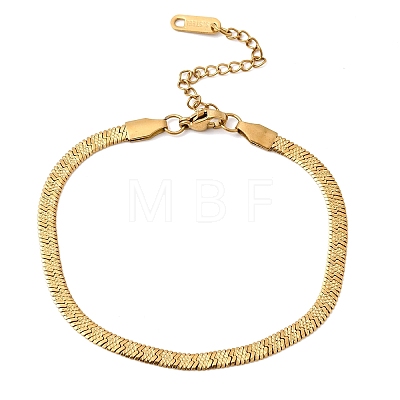 304 Stainless Steel Snake Chains Bracelets for Women BJEW-P395-02G-05-1