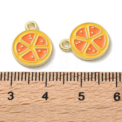 Fruit Alloy Enamel Charms PALLOY-S058-01LG-09-1