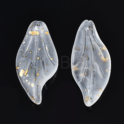 Frosted Transparent Spray Painted Glass Pendants GGLA-S054-016G-01-1