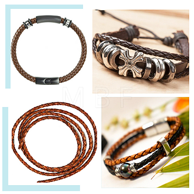 4-Ply Round Imitation Leather Braided Cord LC-WH0003-10D-1