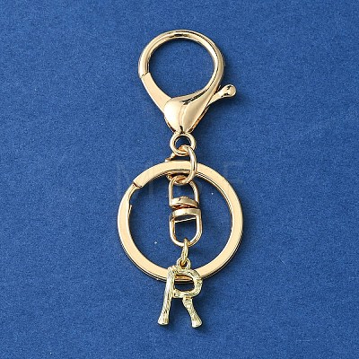 Alloy Initial Letter Charm Keychains KEYC-YW00006-18-1