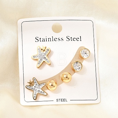 304 Stainless Steel Stud Earrings SA-CBA558C-27G-1
