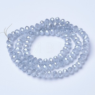 Electroplate Glass Beads Strands EGLA-A034-J6mm-A-1