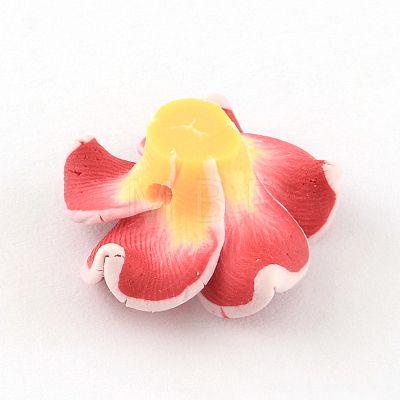 Handmade Polymer Clay 3D Flower Plumeria Beads CLAY-Q192-30mm-08-1