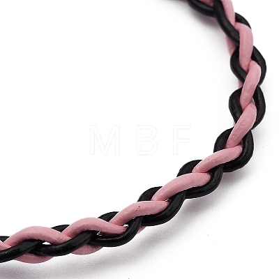(Jewelry Parties Factory Sale)Unisex Adjustable Braided Spray Painted Cowhide Leather Cords Bracelets BJEW-JB05393-04-1