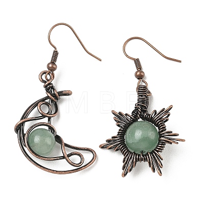 Natural Apatite Dangle Earrings G-H359-07R-07-1