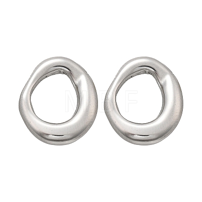 304 Stainless Steel Chunky Oval Studs Earrings for Women EJEW-K306-28P-1