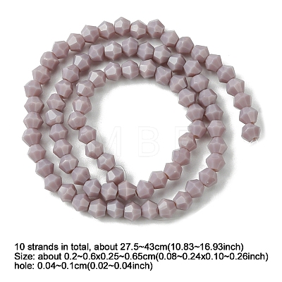 Electroplate Glass Beads Strands EGLA-FS0001-42F-1