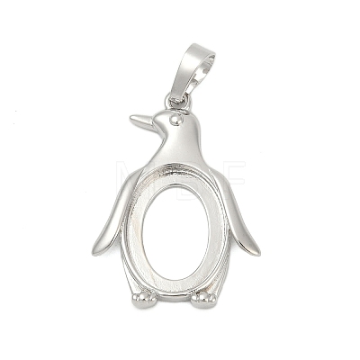 Brass Pendant Cabochon Settings KK-S521-17E-P-1