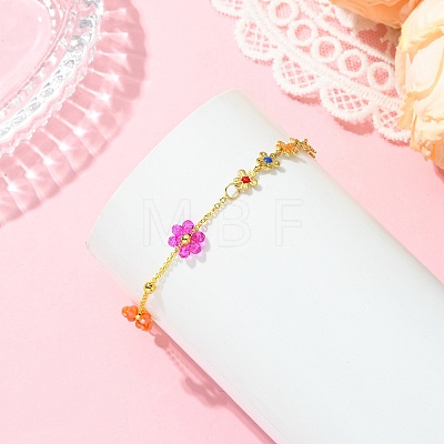 Brass Link Bracelets BJEW-JB13752-1