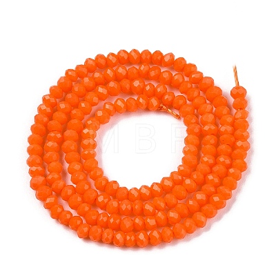 Opaque Solid Color Glass Beads Strands EGLA-T021-02I-1