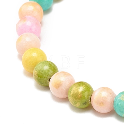 Natural Jade Beaded Stretch Bracelets BJEW-JB07789-02-1