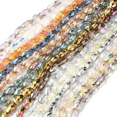 Electroplate Glass Beads Strands EGLA-F157-M-1