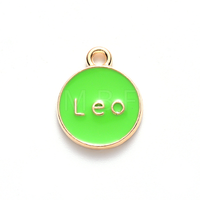 Alloy Enamel Pendants ENAM-S124-01A-06G-1