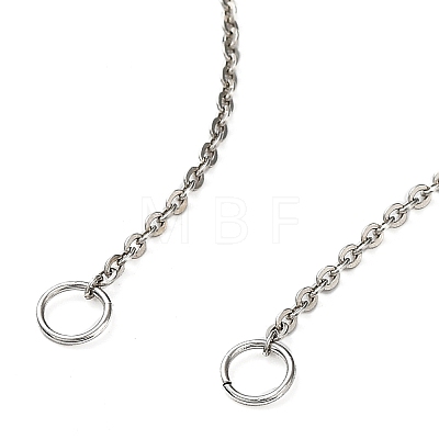 Rhodium Plated 925 Sterling Silver Cable Chains Necklace Makings STER-B001-03P-A-1
