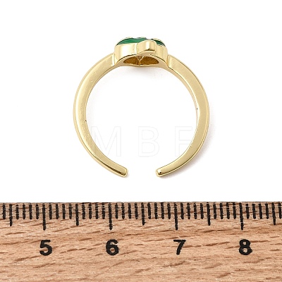 Brass Cuff Open Rings for Women RJEW-C164-05B-G-1