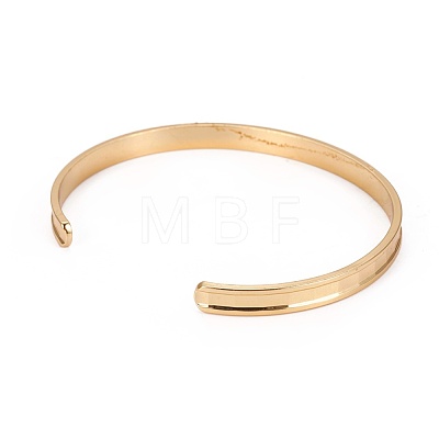 Long-Lasting Plated Brass Cuff Bangles X-BJEW-E370-04G-1