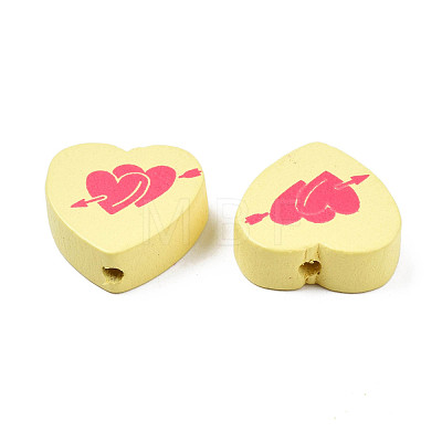 Spray Painted Maple Wood Beads WOOD-Q030-88A-1