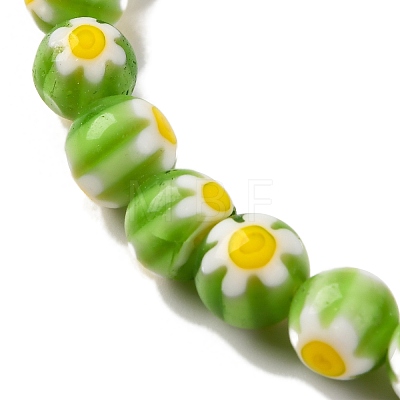 Handmade Millefiori Lampwork Beads Strands LAMP-G164-05M-1