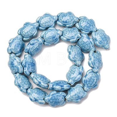 Handmade Porcelain Beads Strands LAMP-G140-02L-1
