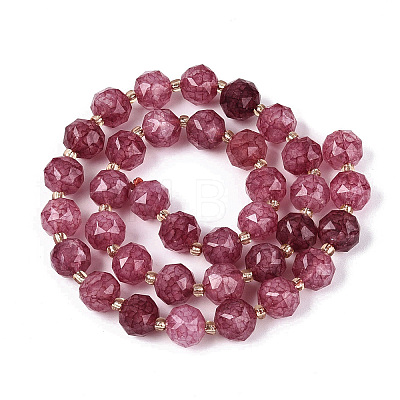 Ombre Effect Dyed Transparent Crackle Glass Beads Strands GLAA-Q111-10MM-04-1