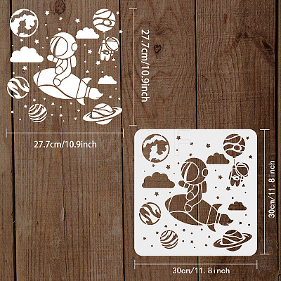 Large Plastic Reusable Drawing Painting Stencils Templates DIY-WH0172-684-1