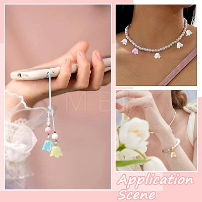 90Pcs 9 Styles Acrylic Pendants PALLOY-CJ00072-1