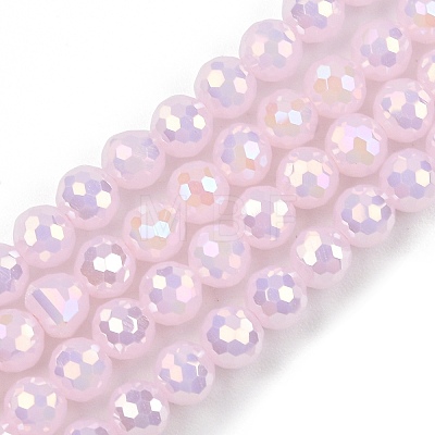 Electroplate Glass Beads Strands EGLA-B013-01A-AB06-1