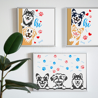 MAYJOYDIY US 1 Set PET Hollow Out Drawing Painting Stencils DIY-MA0005-25-1