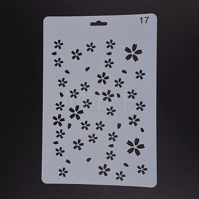 Plastic Reusable Drawing Painting Stencils Templates DIY-F018-B17-1