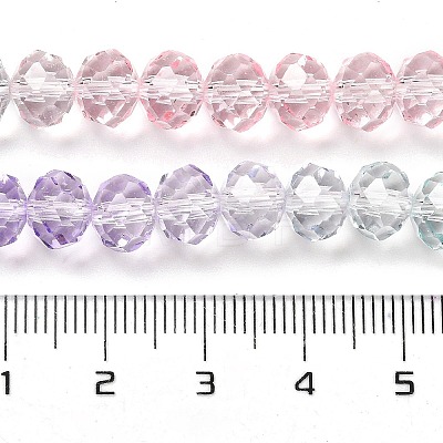 Transparent Painted Glass Beads Strands LS-DGLA-A034-T8mm-A23-1