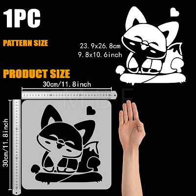 PET Hollow Out Drawing Painting Stencils DIY-WH0391-0936-1