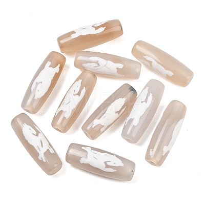 Tibetan Style dZi Beads TDZI-E004-64-04-1