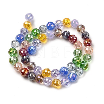 Electroplate Glass Beads Strands EGLA-D300-06-8mm-01-1