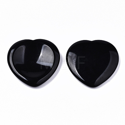 Natural Obsidian Thumb Worry Stone G-N0325-01Y-1