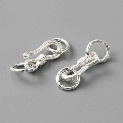 925 Sterling Silver S-Hook Clasps FIND-WH0114-71A-1