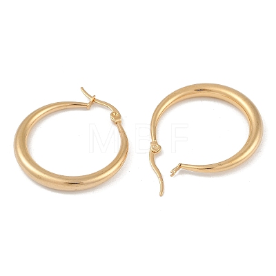 PVD Vacuum Plating 201 Stainless Steel Hoop Earrings EJEW-I309-52A-G-1