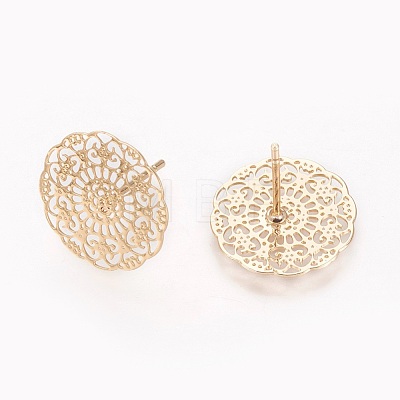 Brass Stud Earring KK-O115-08G-1