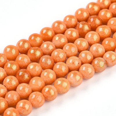 Natural Mashan Jade Beads Strands G-A255-A01-04J-1